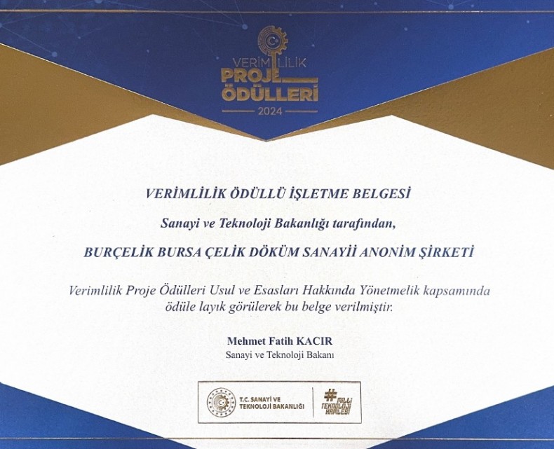 Productivity Awarded Business Certificate